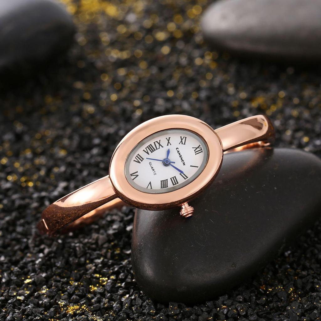 New Style Bathtub Bracelet Small Dial Exquisite and Unique Light Luxury Women's High-end Roman Numerals Oval Quartz Watch