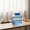 Transparent Tea Water Jug with Handle and Screw Cap | Clear, Bucket Date Lid, for Office