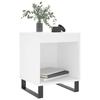 Maison Exclusive - Table de chevet Blanc 40x35x50 cm Bois d’ingénierie