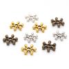 100pcs 9mm Alloy Snowflake Spacer Beads Metal Loose Spacer Beads For Jewelry Making DIY Crafts Bracelets Necklace Accessories