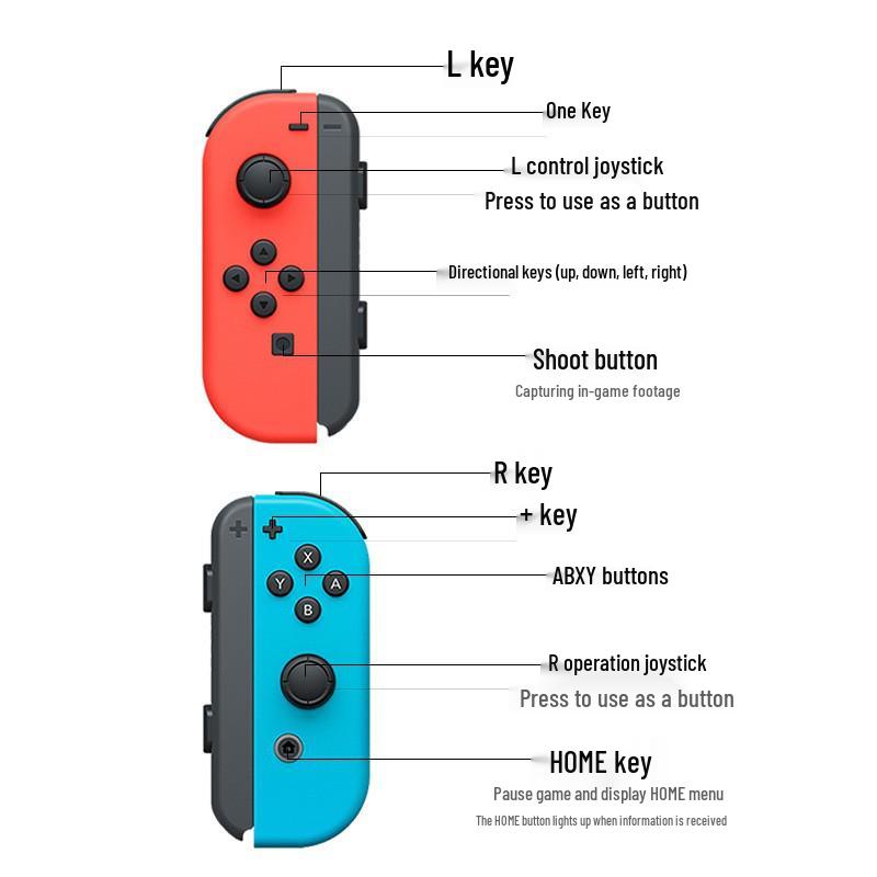 Compatible 1st Gen Switch Console Joy-Con Controllers with Detachable Slide Rail & Wrist Strap