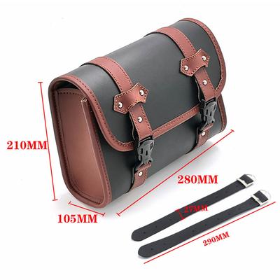 Motorcycle Bag Saddlebags PU Leather Front Fork Tail Saddle Bag Luggage For Harley Chopper Bobber Cruiser Sportster XL 883 1200