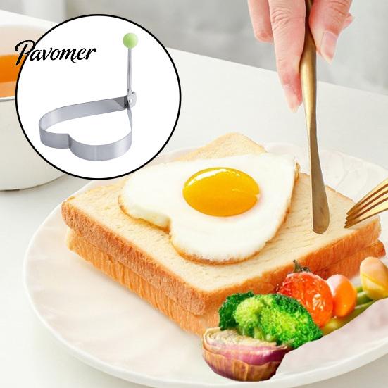 Kitchen Utensils for Breakfast 3 Pcs Stainless Steel Egg Rings, Non-stick Fried Moulds, Round/Star/Flower/Heart/Mouse Home Tools Shaped Ring Mold Eggs