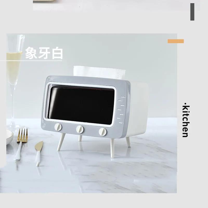 

Горячий домашний держатель для салфеток, чехол для коробки с салфетками в стиле ретро для телевизора, симпатичный практичный держатель для сотового телефона, держатель тампонов для столов в ванной