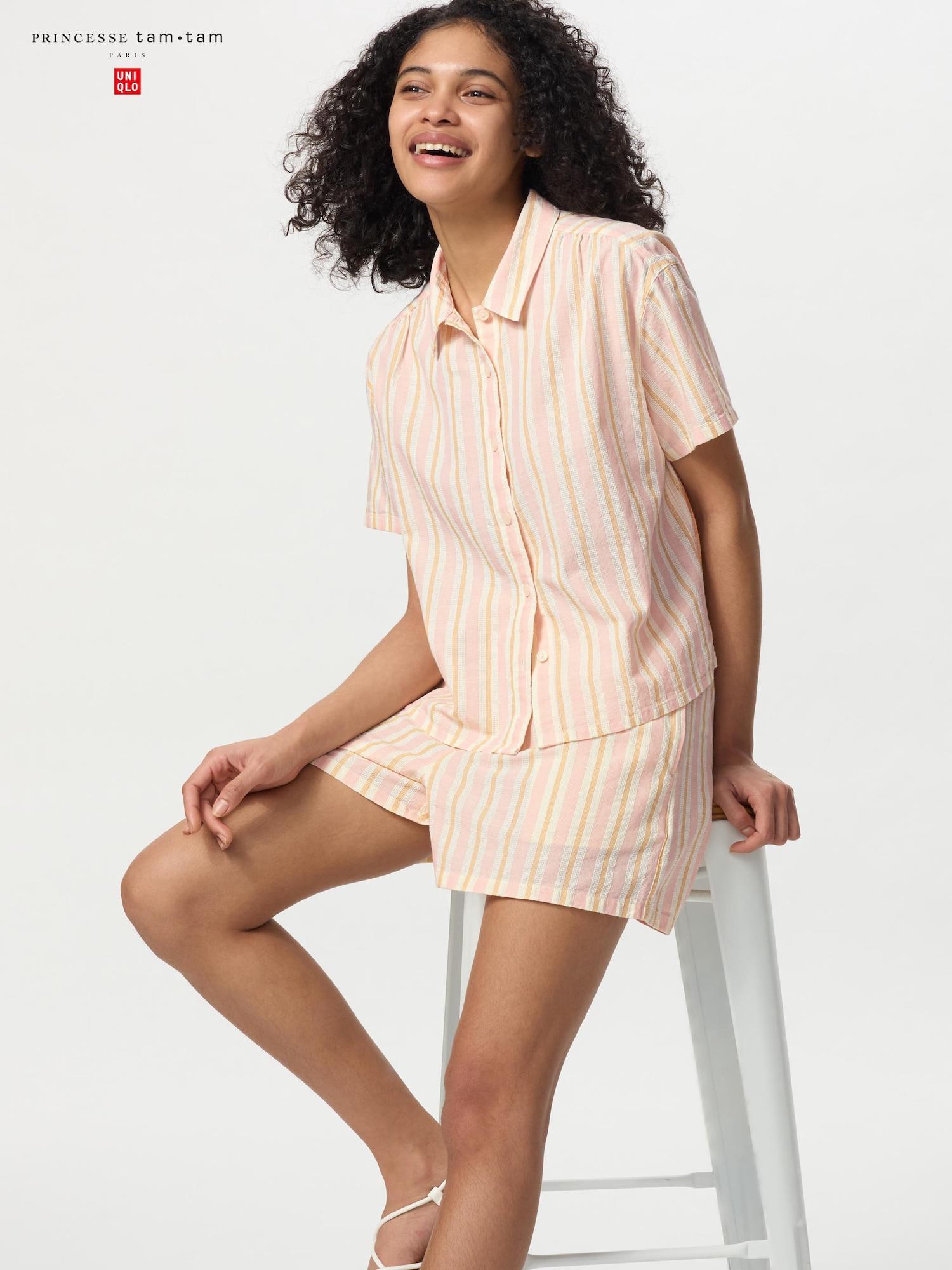 

Uniqlo Pajamas Short Sleeve Multi Stripe 11 PINK/WOMEN S