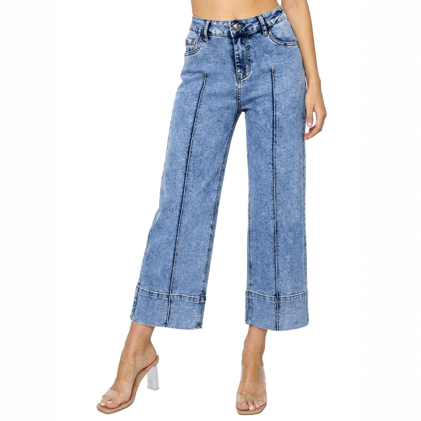 

Женские джинсы с широкими штанинами Легкие Прямые Мешковатые Джинсовые брюки на кулиске XXL