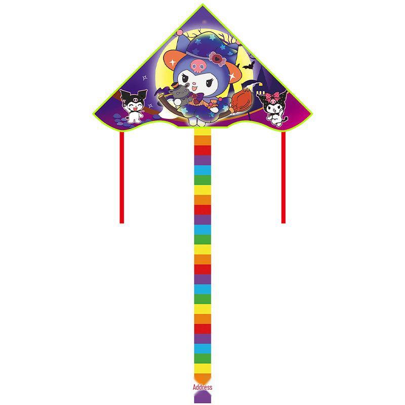 1m Cartoon Curved Edge Triangle Kite for Kids - Outdoor Flying Model