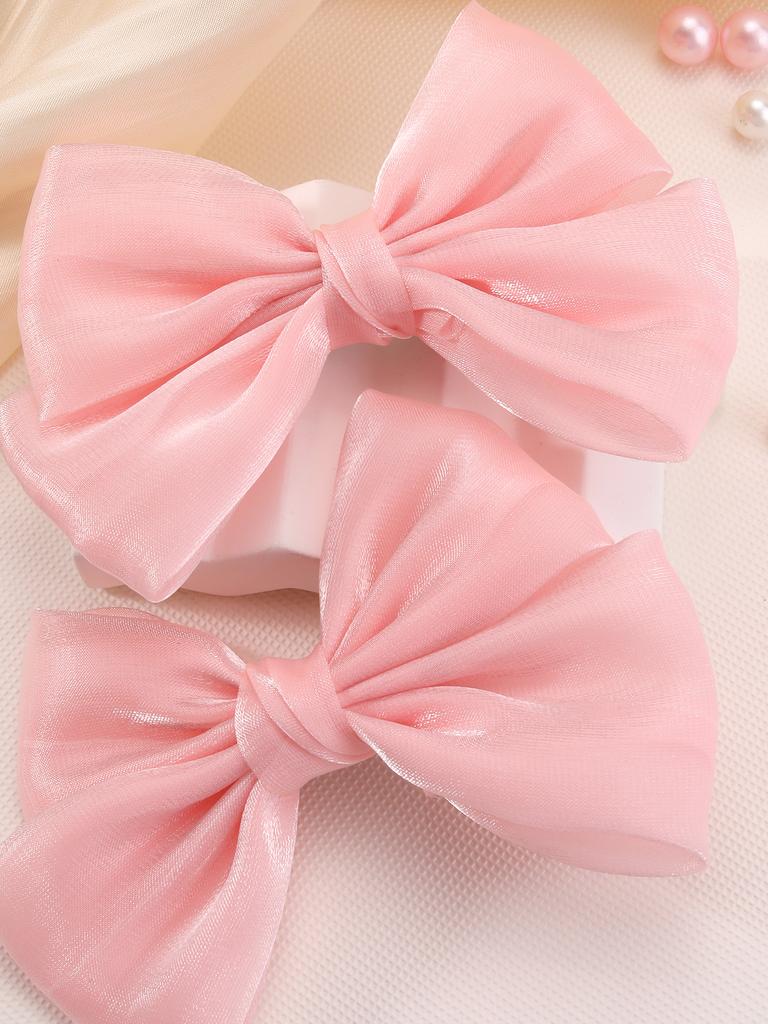 2pcs Double-layer Mesh Bow Hairpin  Bling Sparkly Sequin Mesh Bow Hairpins For Girls Children Boutique Barrette Hair Accessories