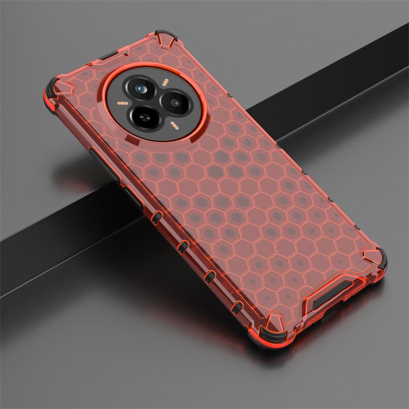 Shockproof Transparent Case For Realme 14 Pro Honeycomb Armor PC Phone Case For Realme 14 Pro Case Cover For Realme 14 Pro Plus