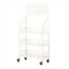 Space-Saving Rolling Cart with Hooks Freestanding Storage Sturdy