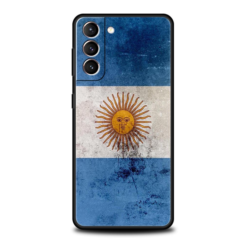 Argentina Flag Soccer 10 Soft Phone Case For Samsung Galaxy S23 S23 S22 S21 S20 FE Ultra 5G S10 S10E S9 S8 Plus 20 Cover Bumper
