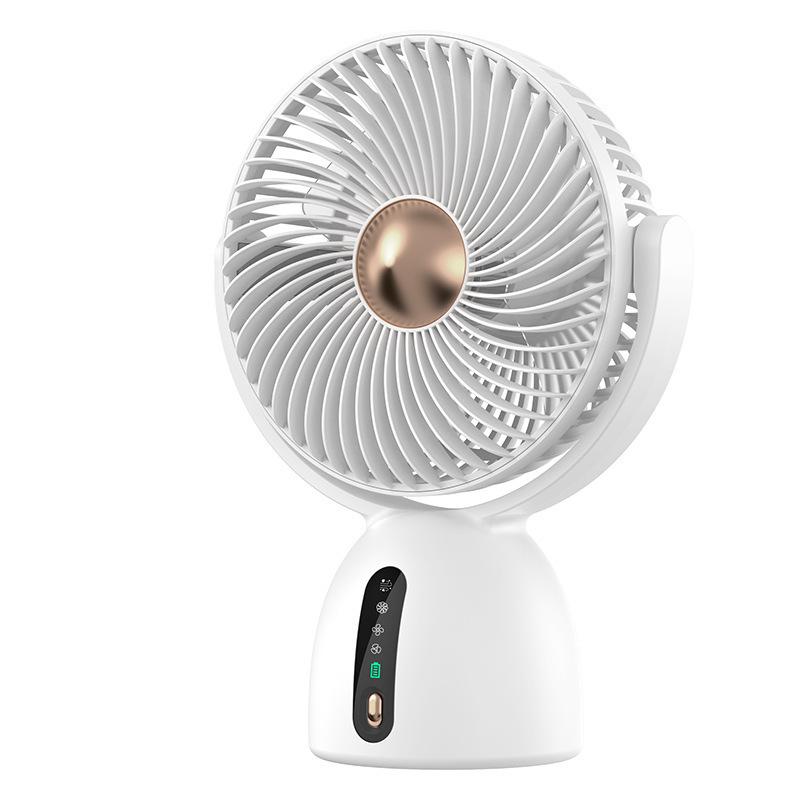 Smart USB Rechargeable Silent Desktop Fan with Long Battery Life 27x19x10 cm