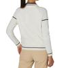 FootJoy Cable Print Long Sleeve Crew Neck Sweater with Windproof Size Lining, White, Women's, L, FJW-F24-M05, 32314-L