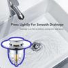 1PC Press Bounce Basin Pop-up Drain Filter Bathroom Shower Sink Filter Plug Wash Basin Hair Sink Strainer Kitchen Bathtub Stopper