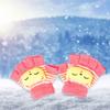 Kids Cartoon Animal Warm Gloves Handwoven Half Finger Gloves Universal Handwear