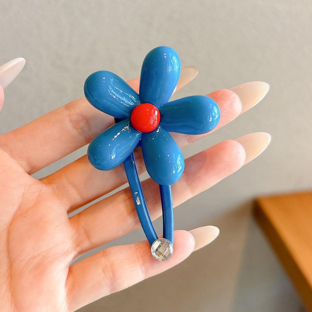 Sweet Flower Design BB Hairpins Mini Hair Claws Clips Flower Hair Clips  For Women Kids A