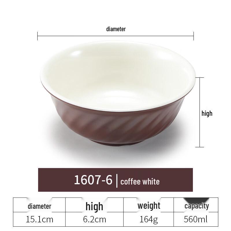 

Yipan Nordic Style Resin Melamine Deep Soup Bowls - 5 Pack