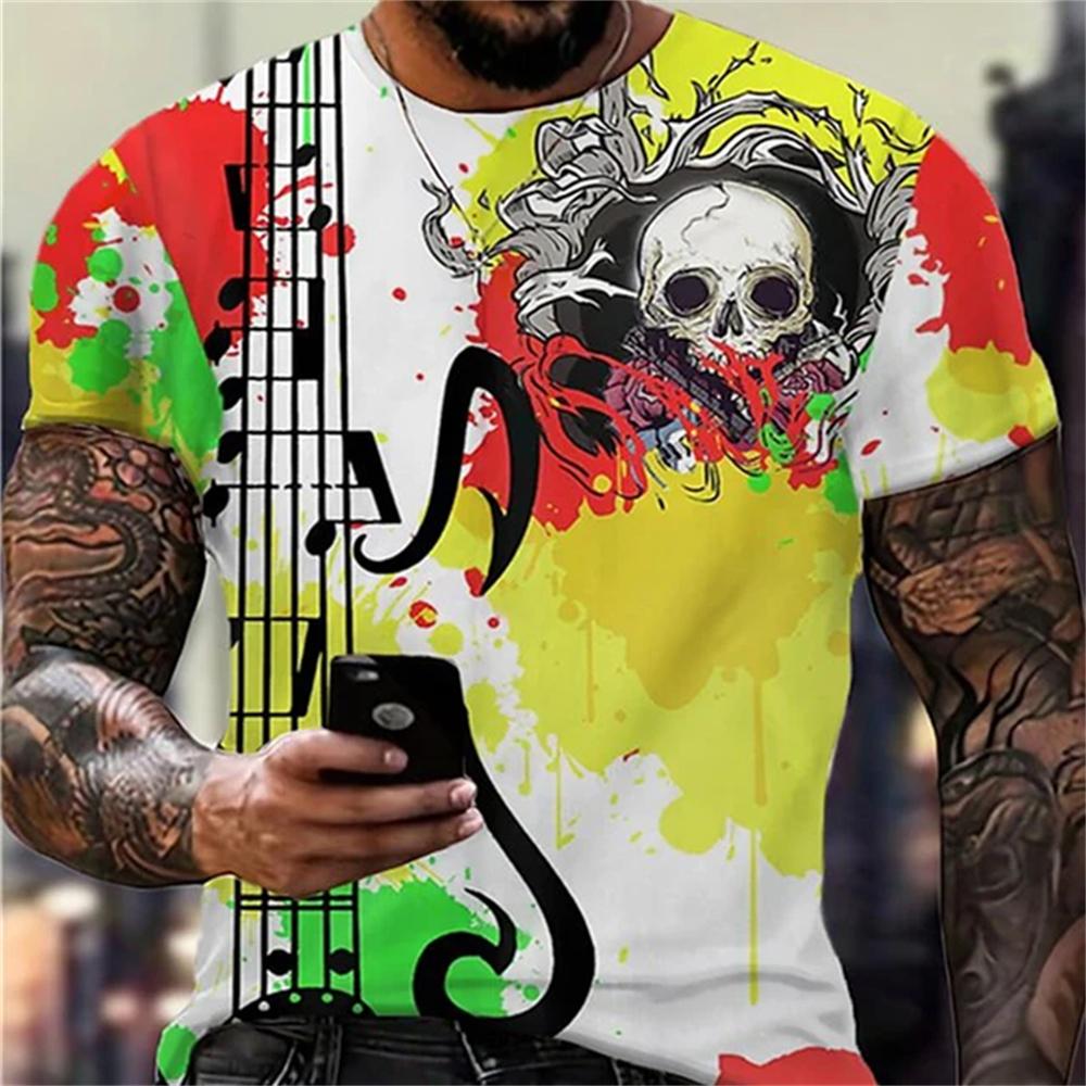 Instruments Guitar 3D Printed T-Shirt Men Fashion Short Sleeve T-Shirts Kids Hip Hop Tees Oversized T-Shirt Summer Casual Tops