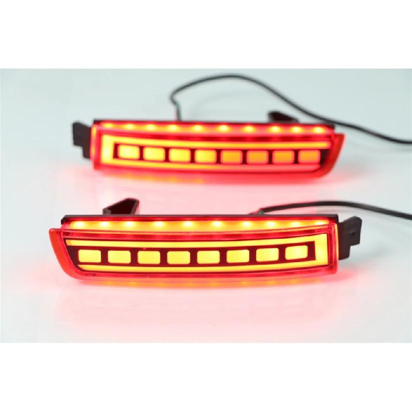 2PCS LED Reflector For Nissan Kicks 2016 2017 2018 2019 2020 Car Tail Light Rear Fog Lamp Bumper Light Auto Bulb Brake Light