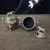 Alloy Incense Burner Hollow Out Three Legged Stove  Tea Ceremony Home Decoration