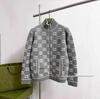 Cardigan in Maglia 3D con Lettere Autunno Inverno: Giacca da Donna a Manica Lunga con Stampa Integrale