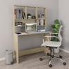 Desk with Shelves Sonoma Oak Finish 110 x 45 x 157 cm