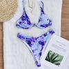 Bikini Push Up Bikini Set Costum de baie cu talie înaltă pentru femei Costum de baie Thong Biquinis