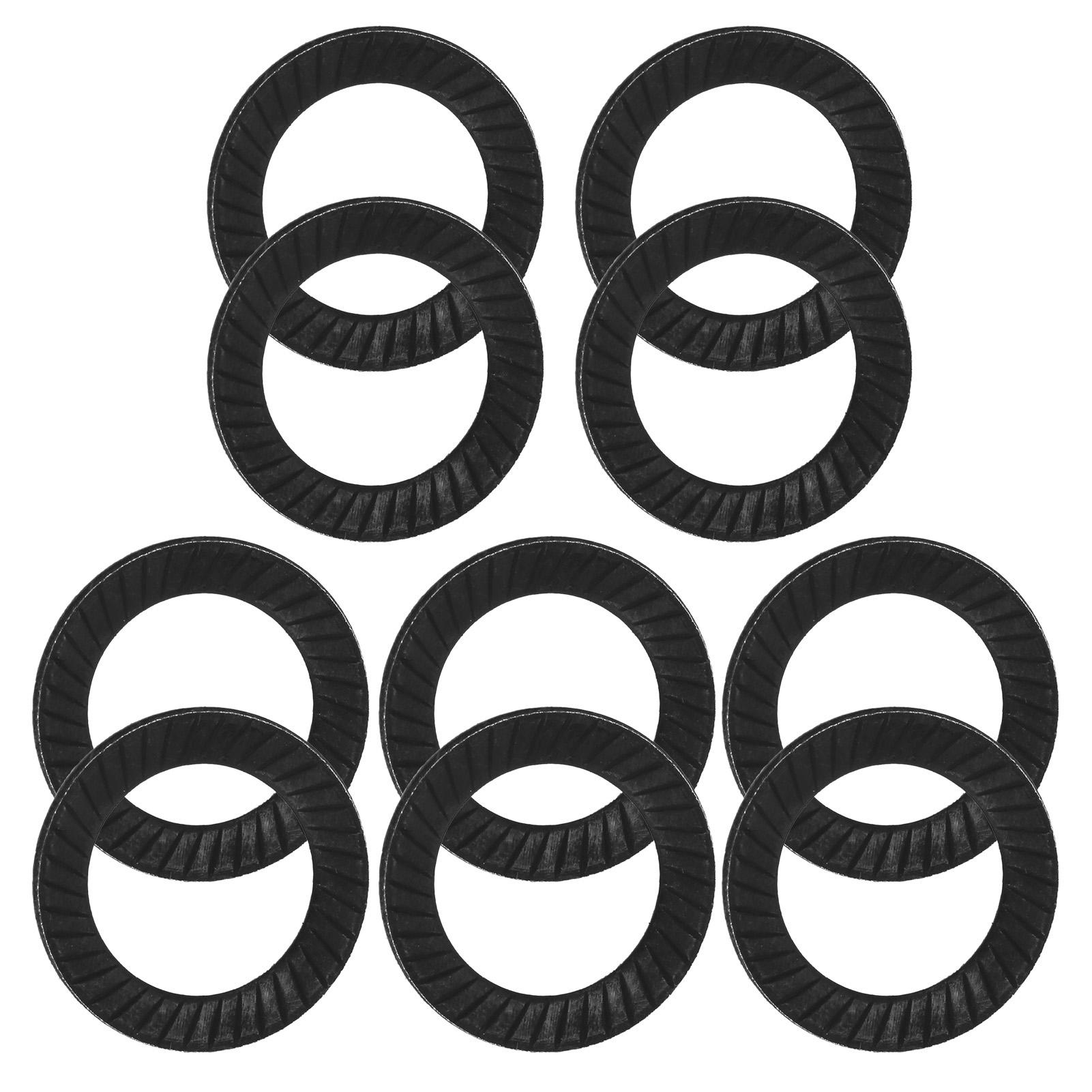 

10pcs Steel Ribbed Lock Washer Spacers Washers Anti skid Gaskets with Double sided Ridges (M12)