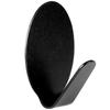 Self-adhesive hanger hook, steel, black, 3x2 cm, 6 pcs.