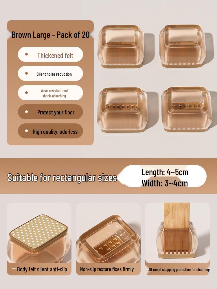 Anti-Slip Silicone Table & Chair Leg Pads - Wear-Resistant Protection for Dining Furniture