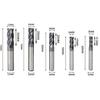 CNC End Mill Set, Carbide Tungsten Steel 4 Fultes Milling Cutter, Router Bits Rotary Bits Tool Straight Shank 2-12mm 8pcs