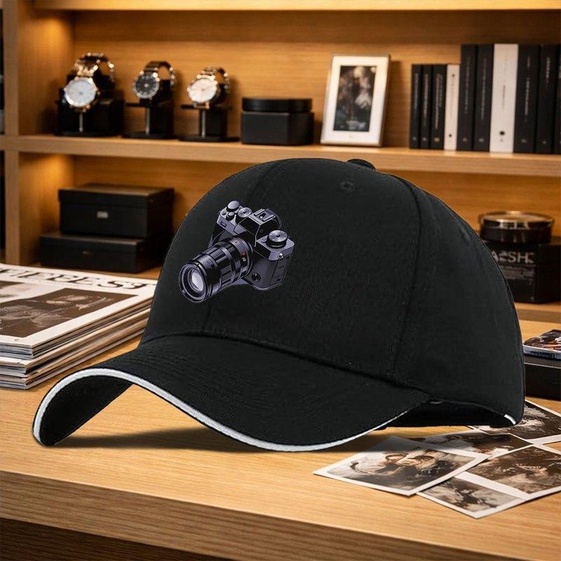 Photography Camera Print Adjustable Baseball Cap For Men Women Unisex Outdoor Sports Hat For Fishing Golf Camping Hiking