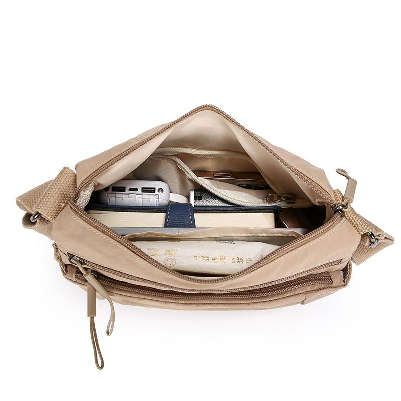 Mehrschichtige leichte Umhängetasche Damen Schultertasche Muttertasche für mittleres Alter