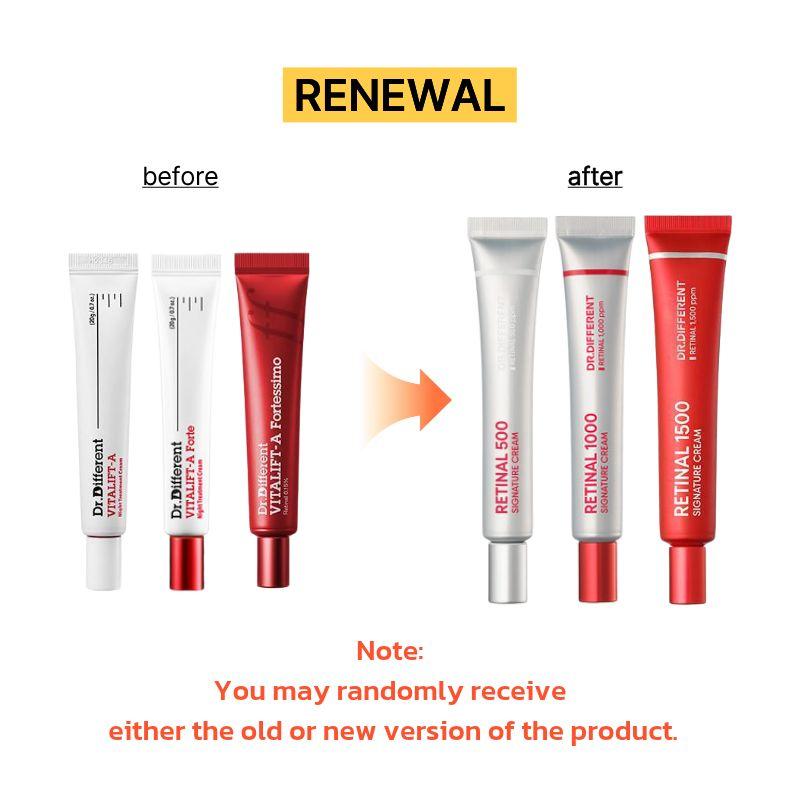 [Dr.Different] Vitalift-A Retinal Cream [3 Options] - Night Cream[3 Options: 500 (20g) / 1000 (20g) / 1500 (30g)]