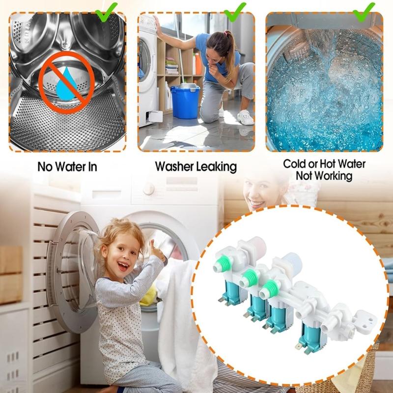 Water Inlet Valves Replacement Suitable for Washing Machine Providing Stable Water Level and Improved Cleaning Efficiency