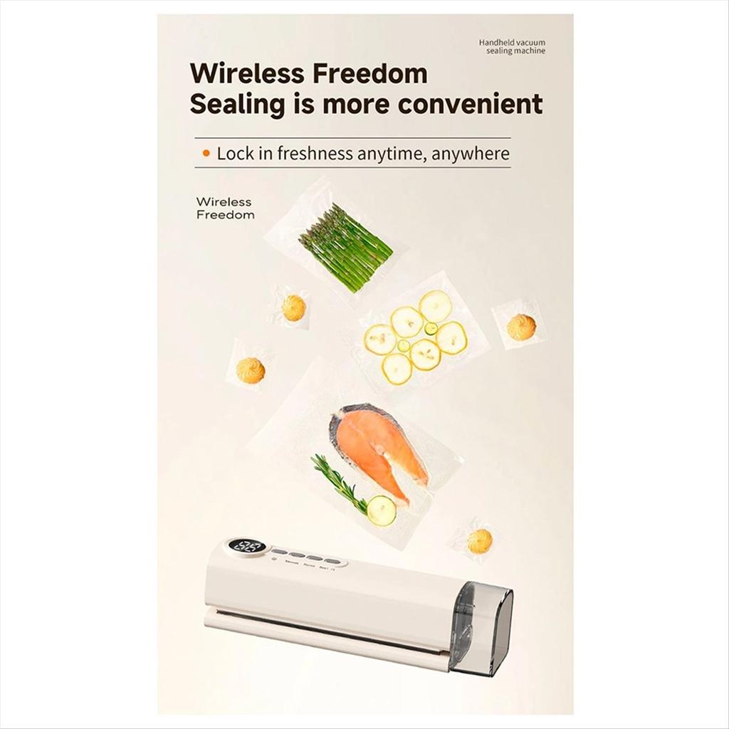 New Vacuum Sealer Digital Display Strong Suction Easy to Use Multi-Purpose Heat Sealer Rechargeable Food Bag Sealer