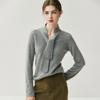 Womens Cashmere Blend Knit Sweater With Scarf Collar Loose Fit Slimming Top