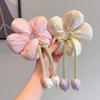 Elastisches Tulpenblumen Haarband Schleife Floral Kopfband Mode Haargummi Frauen Mädchen