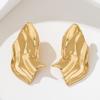 European & American Irregular Geometric Pleated Earrings, 2026 Niche Asymmetrical Design for Women