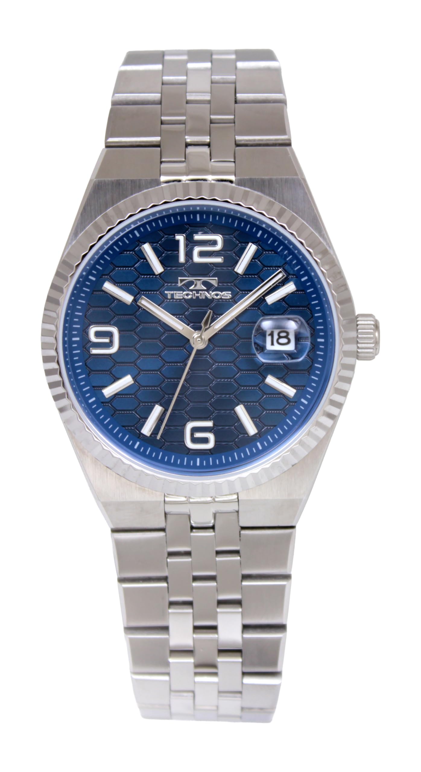 

Technos 100th Anniversary T6C36SN Watch, Date, Model, синій