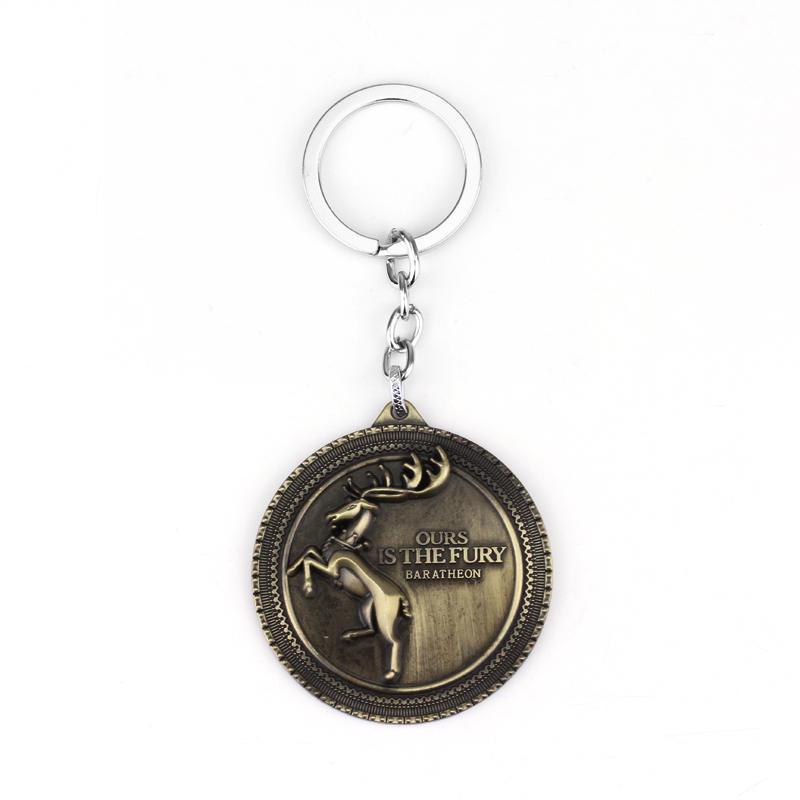 Classic Movie Dragon Shape Keychain Wolf Head Pendant Fashion Trend Bottle Opener Keyring for Fan Collectible Accessories