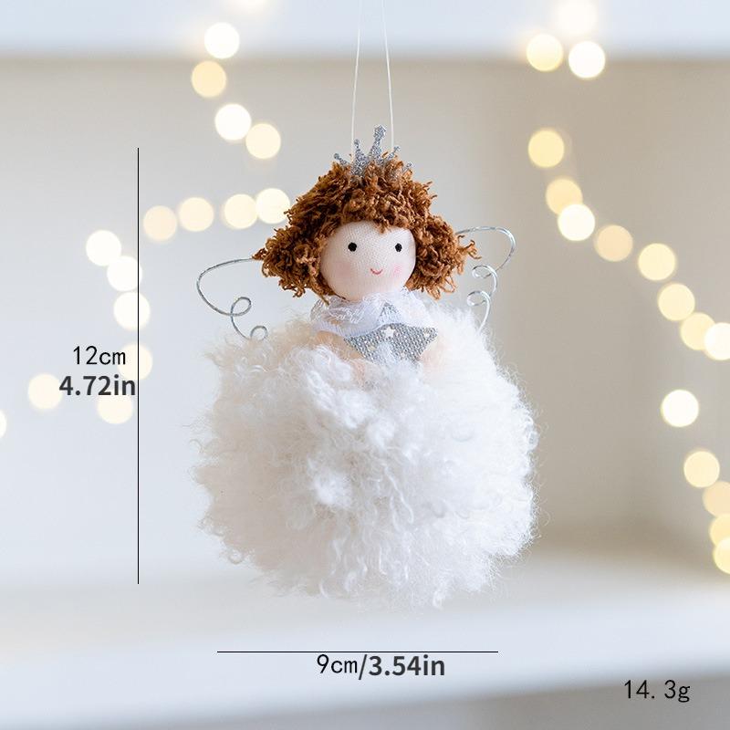 New Christmas Plush Angel Doll Pendant Ornaments Xmas Tree Hanging Decorations For Home Festive Party Decor 2025 New Year Gifts