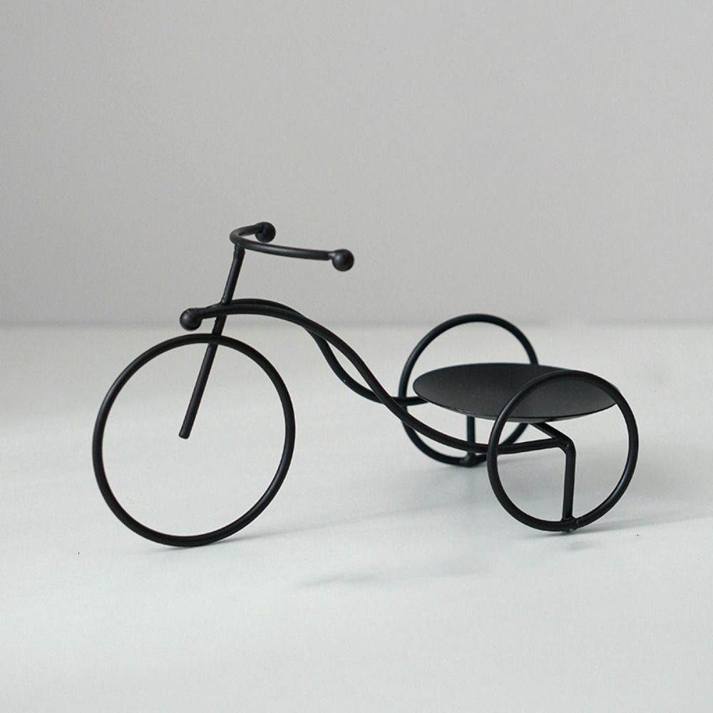 Handmade Tricycle Display Holder Stable Iron Candlestick Stand  Living Room