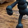 Braided Rope Keyring Skeleton Soldier Backpack Pendant Keychain with Helmet Design Portable Lightweight Keyring