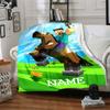 Custom Name Minecraft Theme Printed Blanket - Perfect for Couch, Bed, Travel & Outdoor Use | Machine Washable, Cozy & Durable.