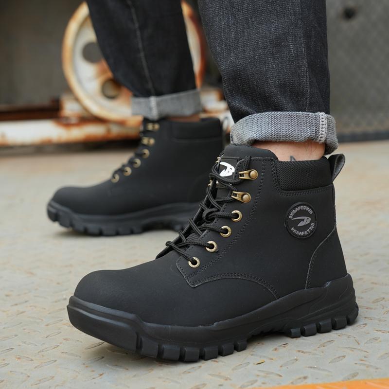 Work Safety Shoes Men Anti-smash Anti-stab Work Shoes Sneakers Steel Toe Shoes Male Indestructible Slip-resistant Shoes