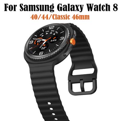 Sports Silicone Band For Samsung Galaxy Watch 8 Classic 46mm Strap For Samsung Watch 8 44mm 40mm Bracelet Watchbands