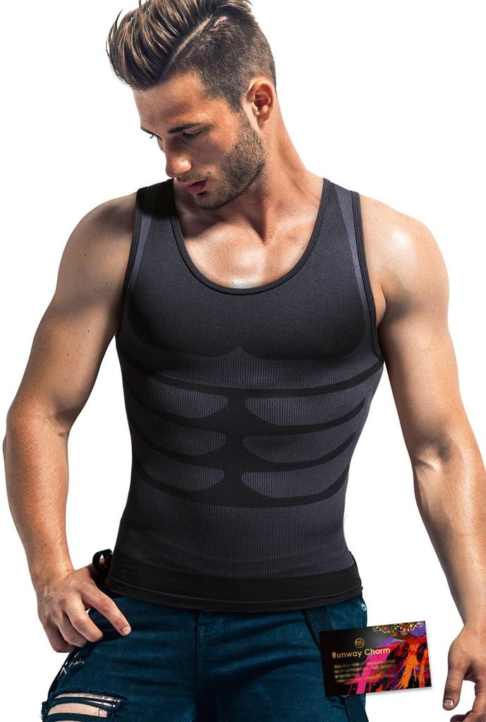 NEIGHBOR CLOWN Tank de compresie Mușchi abdominali Puternic Reduce burta Tonifică Abdomenul Shapewear abdominal pentru bărbați Top pentru bărbați, Cămașă, Compresie, Grăsime, Mușchi,