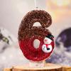 Christmas Cake Decoration Snowman Birthday Number Red Candle Merry Xmas Top for Cake New Year Party Supplies
