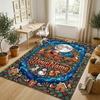 Christmas Theme Crystal Velvet Rug Personalized Custom Name Text Soft Floor Mat Home Decor